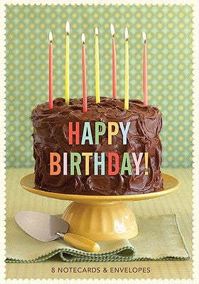 Happy Birthday! 8 Notecards & Envelopes (Birthday Greeting Cards, Dessert Photography Stationery Set)