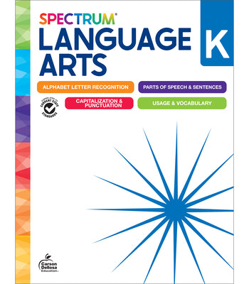 Spectrum Language Arts Kindergarten Workbook, Kindergarten Workbooks Age 5-6 Covering Alphabet, Grammar, Parts of Speech, Vocabulary, Sentences, and More, Kindergarten Language Arts Curriculum